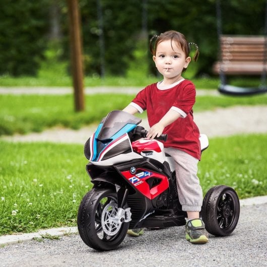 Homcom Moto Eléctrica con Licencia BMW HP4 6V Rojo para Niños de +18 Meses