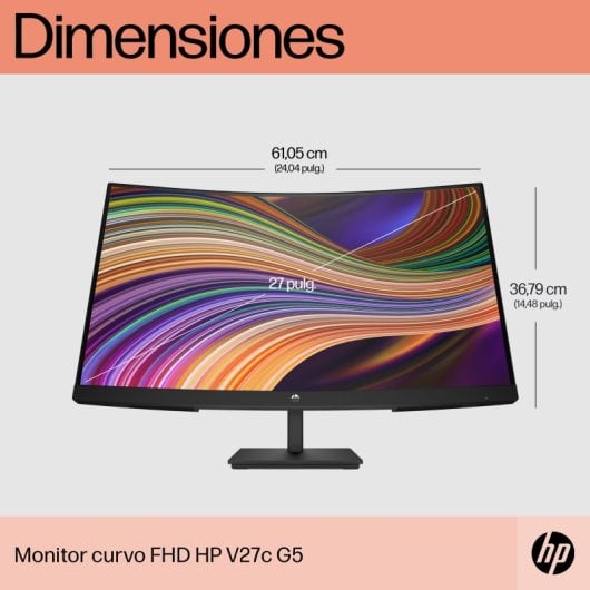 HP V27c G5 FHD Curved Monitor Monitor PC 68,6 cm (27") 1920 x 1080 Pixel Full HD LCD Nero