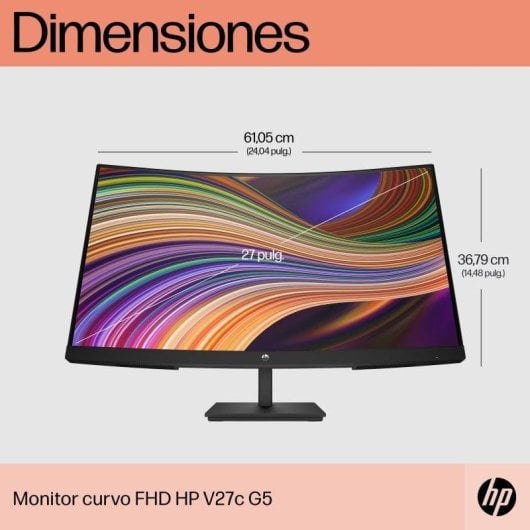 Monitor HP V27c G5 27" FullHD 75Hz VA Curved FreeSync 5ms Lautsprecher