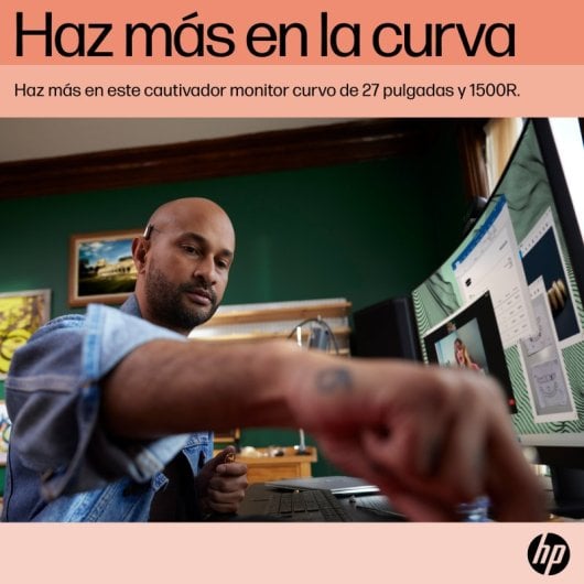 HP V27c G5 FHD Curved Monitor Monitor PC 68,6 cm (27") 1920 x 1080 Pixel Full HD LCD Nero