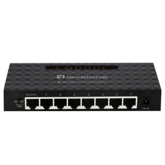 Switch Level One GEU-0821 8 Ports Gigabit Ethernet Managed Wandmontage