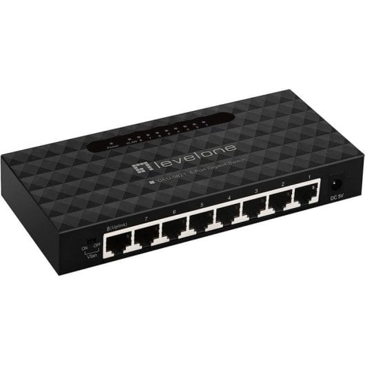 Switch Level One GEU-0821 8 Ports Gigabit Ethernet Managed Wandmontage