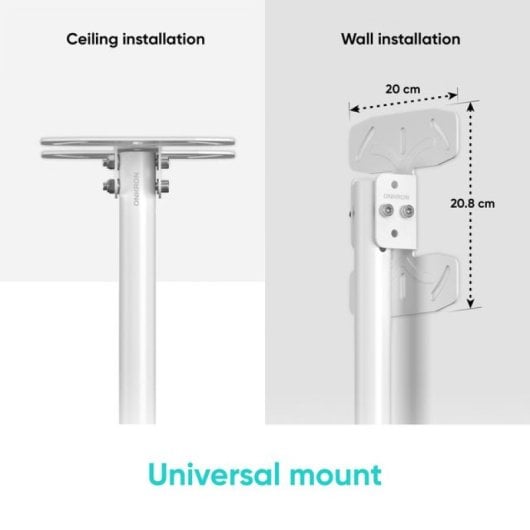 Onkron N1L-W Soporte de Techo 32"-80", 68 kg max, VESA 100x100-600x400, Altura Regulable