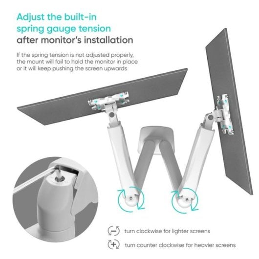 Onkron G160 Soporte Brazo Articulado para 2 Monitores 13"-32" VESA 100x100 Máx 6.5Kg