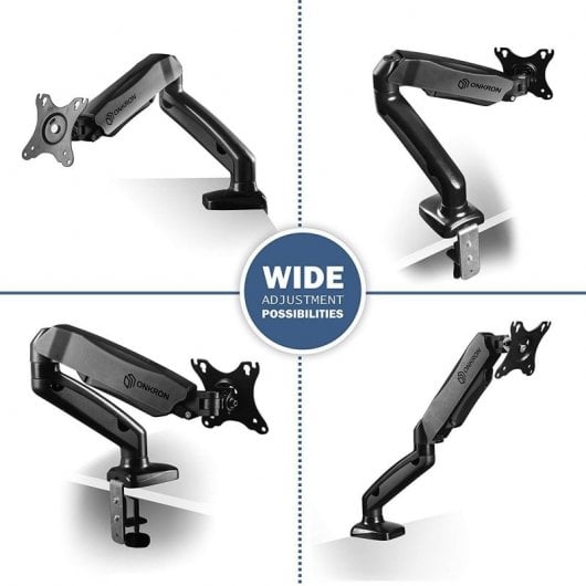 Onkron G80-BLK Supporto per Monitor con Braccio Articolato 13"-32" VESA 100x100 Max 8kg
