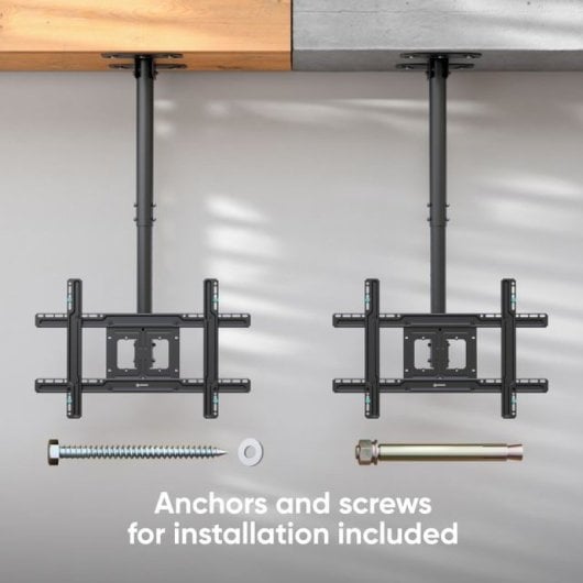 Onkron N2L-BLK Supporto Telescopico da Soffitto/Parete per TV 32"-70" VESA 600x400 68Kg
