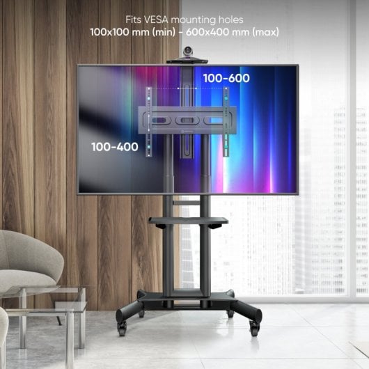 Onkron TS1551 Porta TV con Ruote 40"-70" VESA 600x400 Max 45.5Kg