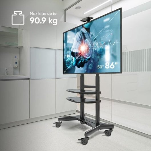 Onkron TS1881 Support de sol mobile pour TV 50"-86" VESA 800x500 Max 90Kg