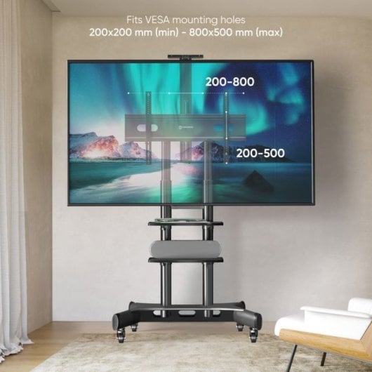 Onkron TS1881 Support de sol mobile pour TV 50"-86" VESA 800x500 Max 90Kg