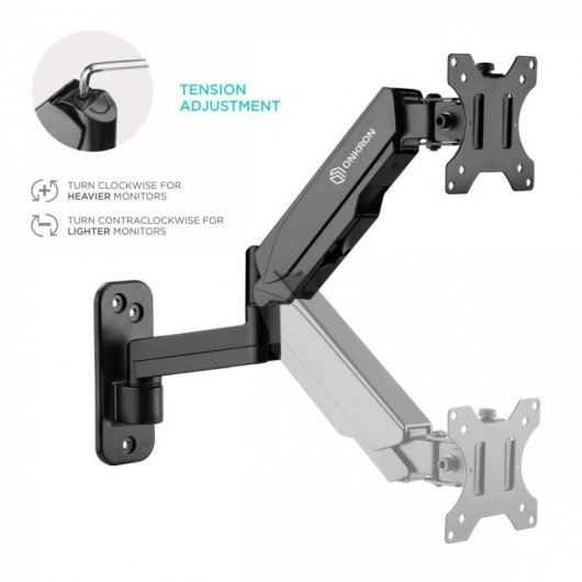 Onkron G150 Soporte Brazo Articulado de Pared para TV 13"-34" VESA 100 x100 Máx 8Kg