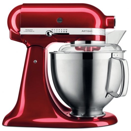 Robot da cucina KitchenAid 5KSM185 PS ECA da 4,8 litri e 300 W, colore rosso.
