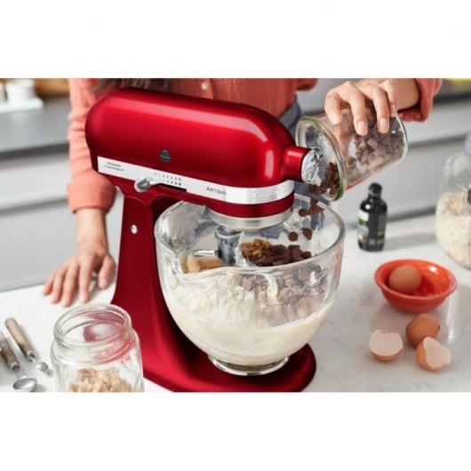 Robot da cucina KitchenAid 5KSM185 PS ECA da 4,8 litri e 300 W, colore rosso.