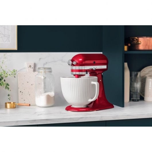 Robot da cucina KitchenAid 5KSM185 PS ECA da 4,8 litri e 300 W, colore rosso.