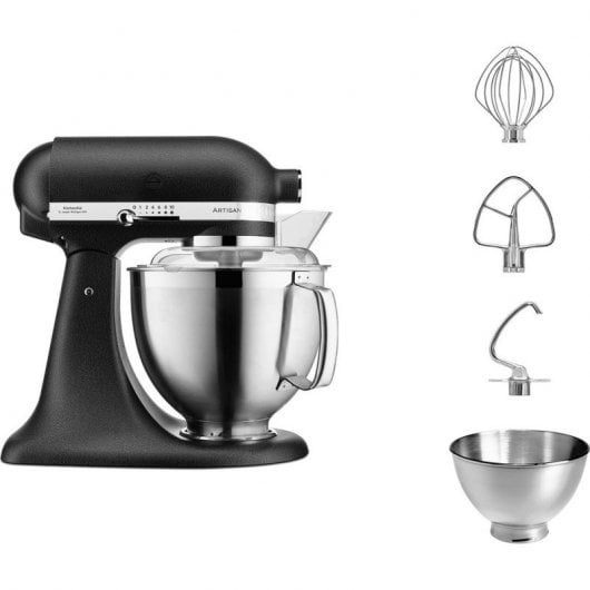 Robot da cucina KitchenAid 5KSM185 PS EBK da 4,8 litri e 300 W, colore nero.