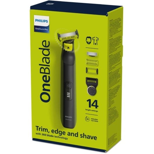 Regolabarba Multifunzione Philips OneBlade Pro 360 QP6541/15 Senza Filo 90min Funzionamento a Umido 14 Regolazioni Lama 360°