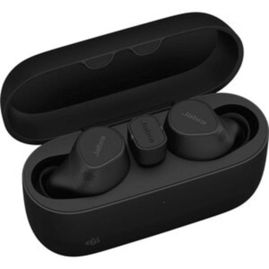 Écouteurs Jabra Evolve2 Buds sans fil Bluetooth USB-C avec ANC, usage professionnel, noirs