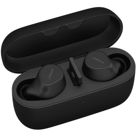 Jabra Evolve2 Buds USB-A UC Auriculares Bluetooth Negros + Almohadilla de Carga Inalámbrica