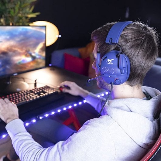 Konix Drakkar Skyfighter Casque de jeu 7.1 Bleu