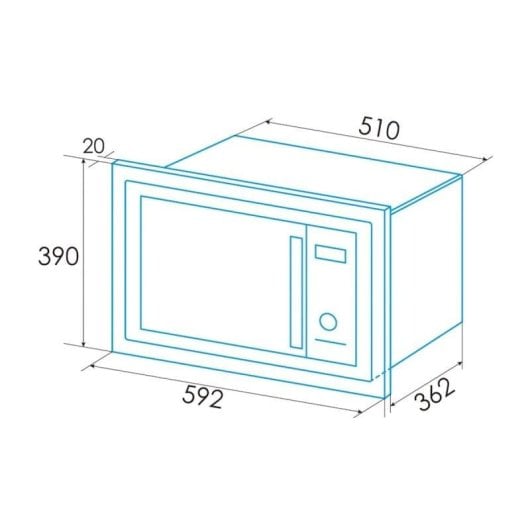 Microondas Edesa EMW-2320-IG X 23L 800W Grill Inoxidable Integrable Digital