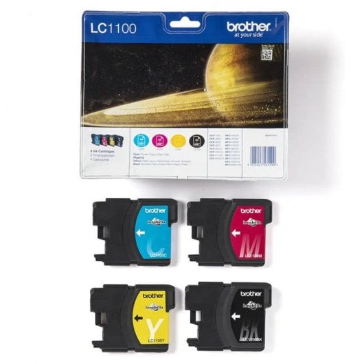 Brother Original Tintenpatronen LC1100VALBP Multipack Schwarz/Cyan/Magenta/Gelb