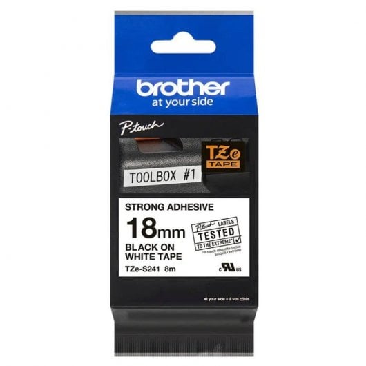 Brother Ruban laminé TZES241 Noir sur blanc
