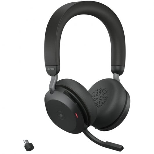 Jabra Evolve2 75 MS Schwarz Kabellose Kopfhörer + Ladestation