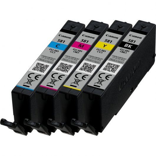 Cartuchos de tinta originais Canon CLI-581 Multipack preto/ciano/magenta/amarelo