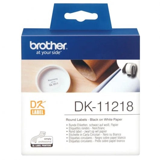 Brother Pack Etiquetas Circulares de Papel 24mm 1000 Unidades
