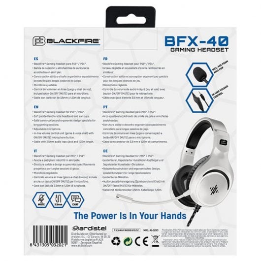 Cuffie da gioco Blackfire BFX-40 per PS5/PS4