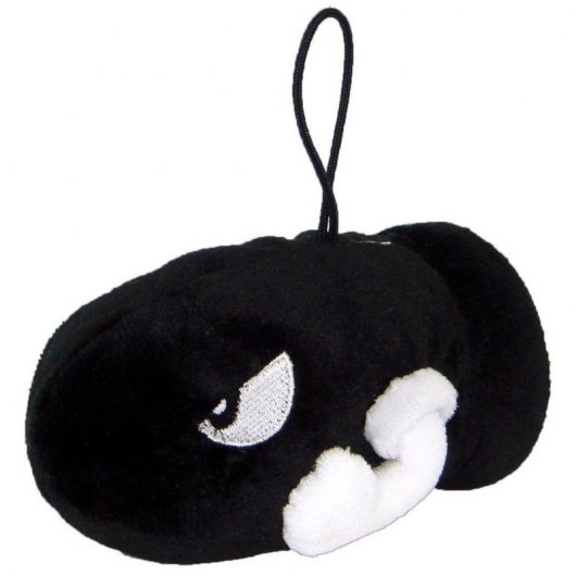 Sherwood Media Super Mario Plüsch Bullet Bill 13cm