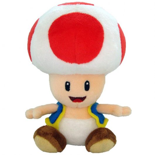Sherwood Media Super Mario Peluche Crapaud Rouge 20 cm