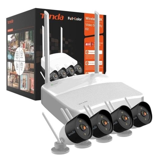 Caméra de surveillance Tenda K4W-3TC 3MP HD Vision Nocturne Extérieure Détection IA Alarme