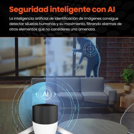 Caméra de surveillance Tenda K4W-3TC 3MP HD Vision Nocturne Extérieure Détection IA Alarme