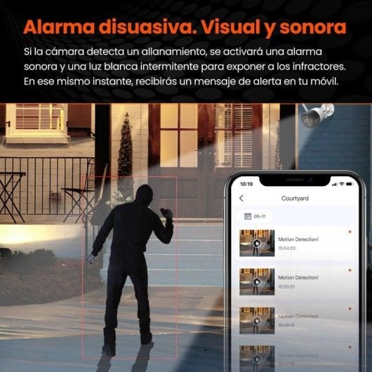 Caméra de surveillance Tenda K4W-3TC 3MP HD Vision Nocturne Extérieure Détection IA Alarme