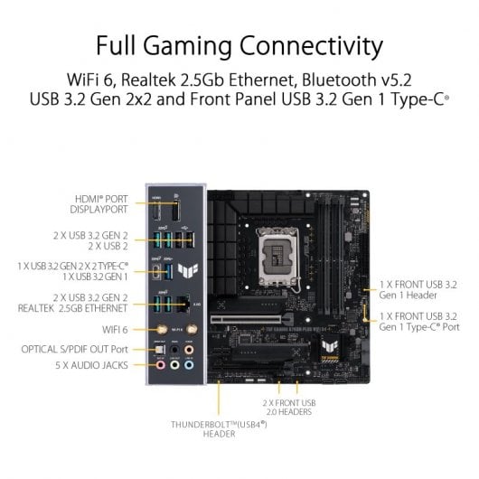 ASUS TUF GAMING B760M PIÙ WIFI D4