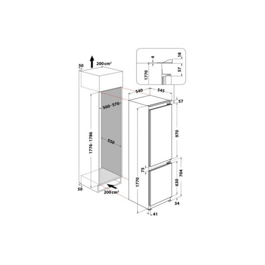 Whirlpool ART 66102 Frigorífico Combi Integrable E