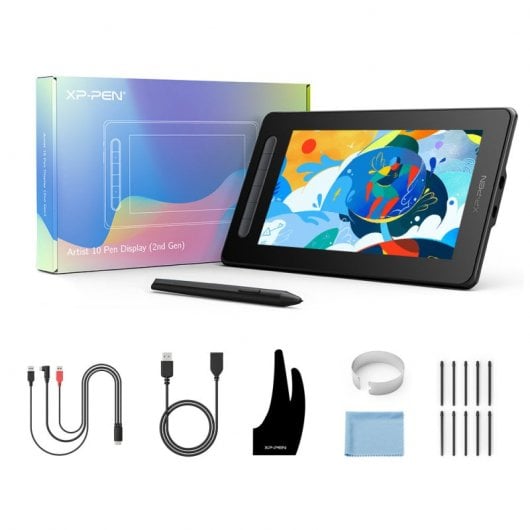 XP-Pen Artist 10 2ª Generación 10.1" FullHD Tableta Digital Negra