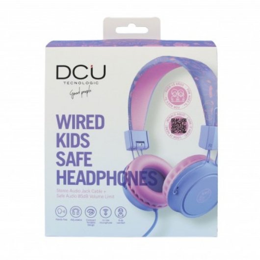 DCU Casque pour Enfants avec Microphone Rose/Lilas