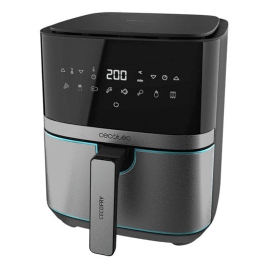 Friggitrice ad aria Cecotec Cecofry Full InoxBlack 5500 Pro 5.5L 1700W acciaio touch timer
