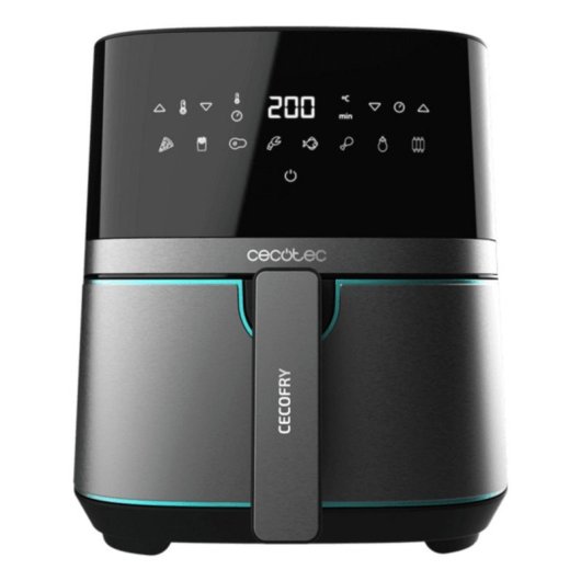 Friggitrice ad aria Cecotec Cecofry Full InoxBlack 5500 Pro 5.5L 1700W acciaio touch timer
