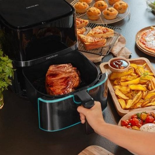 Friggitrice ad aria Cecotec Cecofry Full InoxBlack 5500 Pro 5.5L 1700W acciaio touch timer