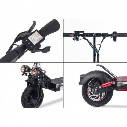 Urbanglide E-CROSS MAX 2X2 trottinette électrique 25 km/h Noir 17,5 Ah