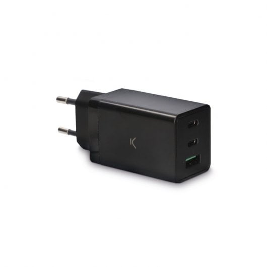 Caricabatterie Ksix Doppio USB Tipo C + USB Tipo A 67W GaN Nero