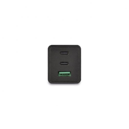 Ksix Cargador Doble USB Tipo C + USB Tipo A 67W GaN Negro