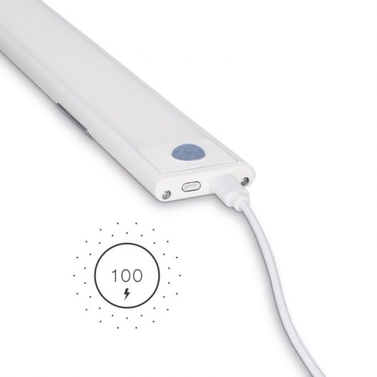 Bande LED Ksix Sophia 150 Lumens avec Détecteur de Mouvement et Batterie 30cm Blanc