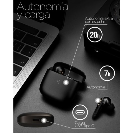 Écouteurs Bluetooth Ksix Spark Rose