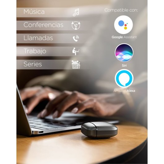 Écouteurs Bluetooth Ksix Spark Rose