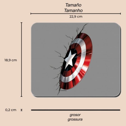 Tapis de jeu Marvel Captain America 023