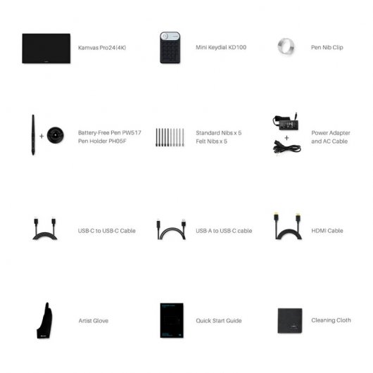 Huion Kamvas Pro 24 4K Tableta Gráfica 23.8"