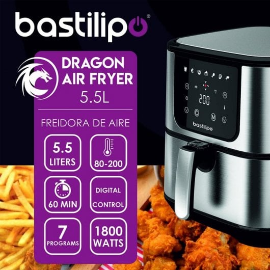 Bastilipo Dragon Heißluftfritteuse 5,5 l 1800 W